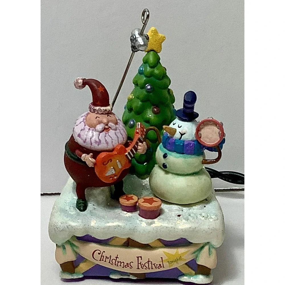 Hallmark Keepsake Ornament  Plays Jingle Bells Santa Movement Sound New 2003‎